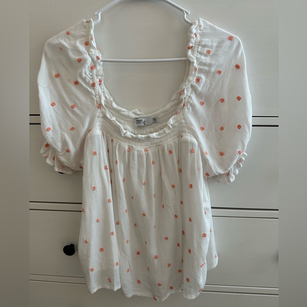 Anthropologie Polka Dot Blouse